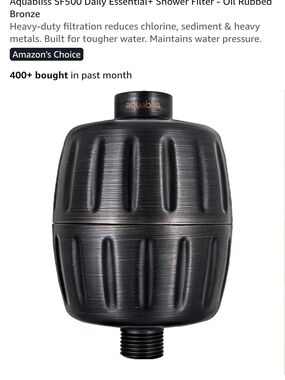 Aquabliss SF500 Shower Filter - Black/Bronze